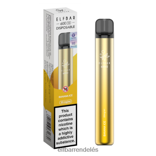 Elf Bar 600 Magyarország - ELFBAR 600v2 eldobható vape - 20mg 6DL6ZV9 banán jég