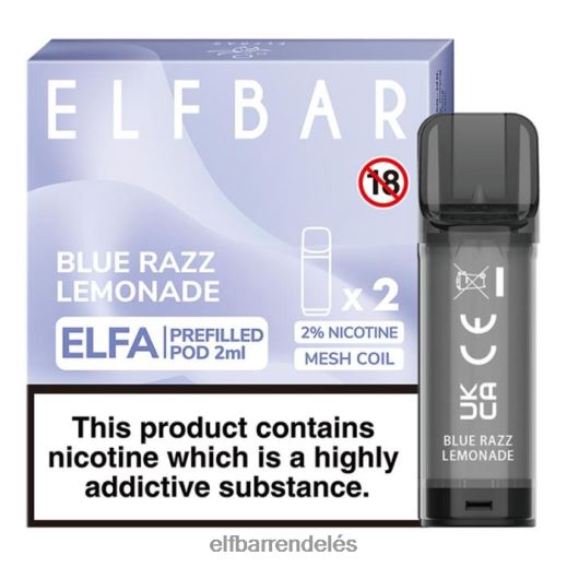 Elf Bar Bolt Budapest - ELFBAR elfa előretöltött hüvely - 2ml - 20mg (2 csomag) 6DL6ZV119 kék razz limonádé