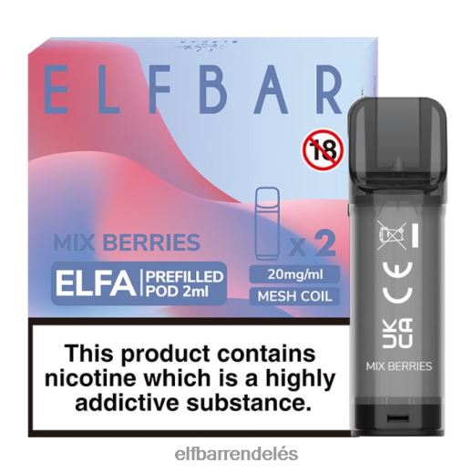 Elf Bar Budapest Shop - ELFBAR elfa előretöltött hüvely - 2ml - 20mg (2 csomag) 6DL6ZV132 keverjük össze a bogyókat