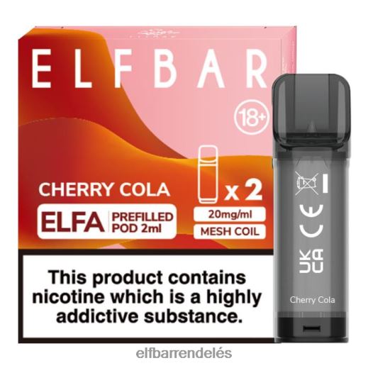 Elf Bar Magyarország - ELFBAR elfa előretöltött hüvely - 2ml - 20mg (2 csomag) 6DL6ZV113 cseresznye kóla