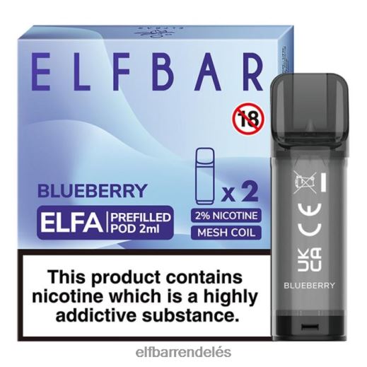 Elf Bar Rendelés - ELFBAR elfa előretöltött hüvely - 2ml - 20mg (2 csomag) 6DL6ZV106 áfonya