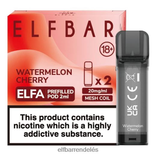 Elf Bar Rendelés - ELFBAR elfa előretöltött hüvely - 2ml - 20mg (2 csomag) 6DL6ZV121 görögdinnye cseresznye