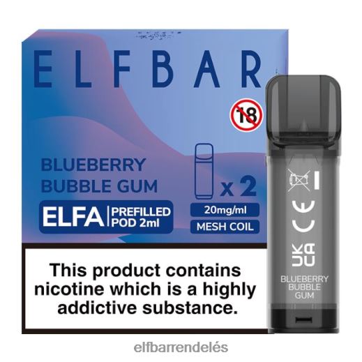 Elf Bar Rendelés - ELFBAR elfa előretöltött hüvely - 2ml - 20mg (2 csomag) 6DL6ZV126 áfonyás rágógumi