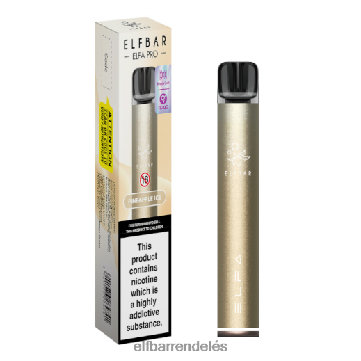 Elf Bar Vape Budapest - ELFBAR elfa pro pod kit - újratölthető 6DL6ZV75 sötét arany + ananász jég előretöltött hüvely