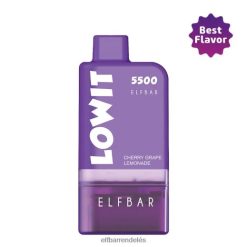 Elfbar Rendeles - ELFBAR előretöltött hüvelykészlet lowit 5500 2%nic cseresznyés szőlő limonádé 6DL6ZV437 cseresznye szőlő limonádé hüvely+lila elem