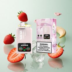 Razz Bar 40000 Puffs Eldobható E-cigaretta Eper-Banán_Vörös Bika Jég – 40000 Puffs, 650 Mah Akku
