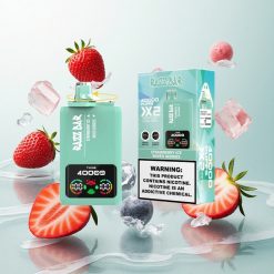 Razz Bar 40000 Puffs Eldobható E-cigaretta Eperjég_Kevert Bogyók, Akkumulátor Kijelző, 650 Mah Type-C Port