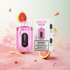 Razz Bar 50K Puffs Eldobható E-cigaretta Málna Limonádé, 50000 Puffs, 1.0 Ohm Mesh Coil